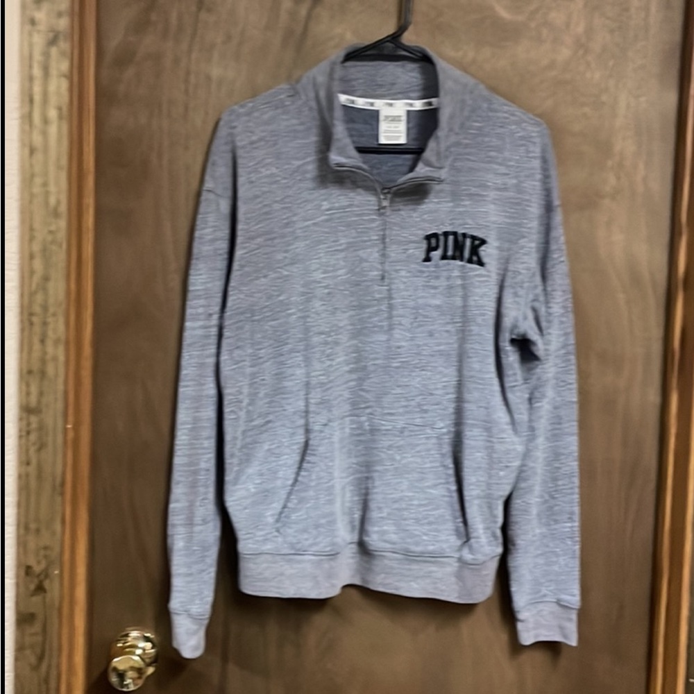 Victorias Secret Pink‎ Quarter Zip Sweatshirt Medium